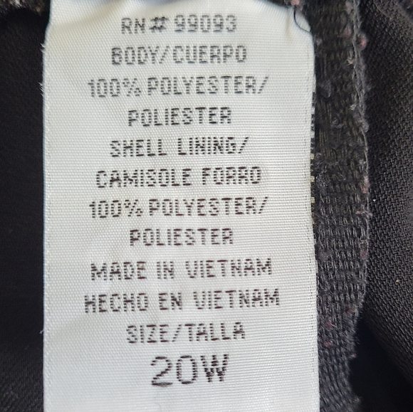 Southern Lady Woman's Elastic Waist Pull Up Pants, Size: 20W Color: Black - Picture 5 of 11